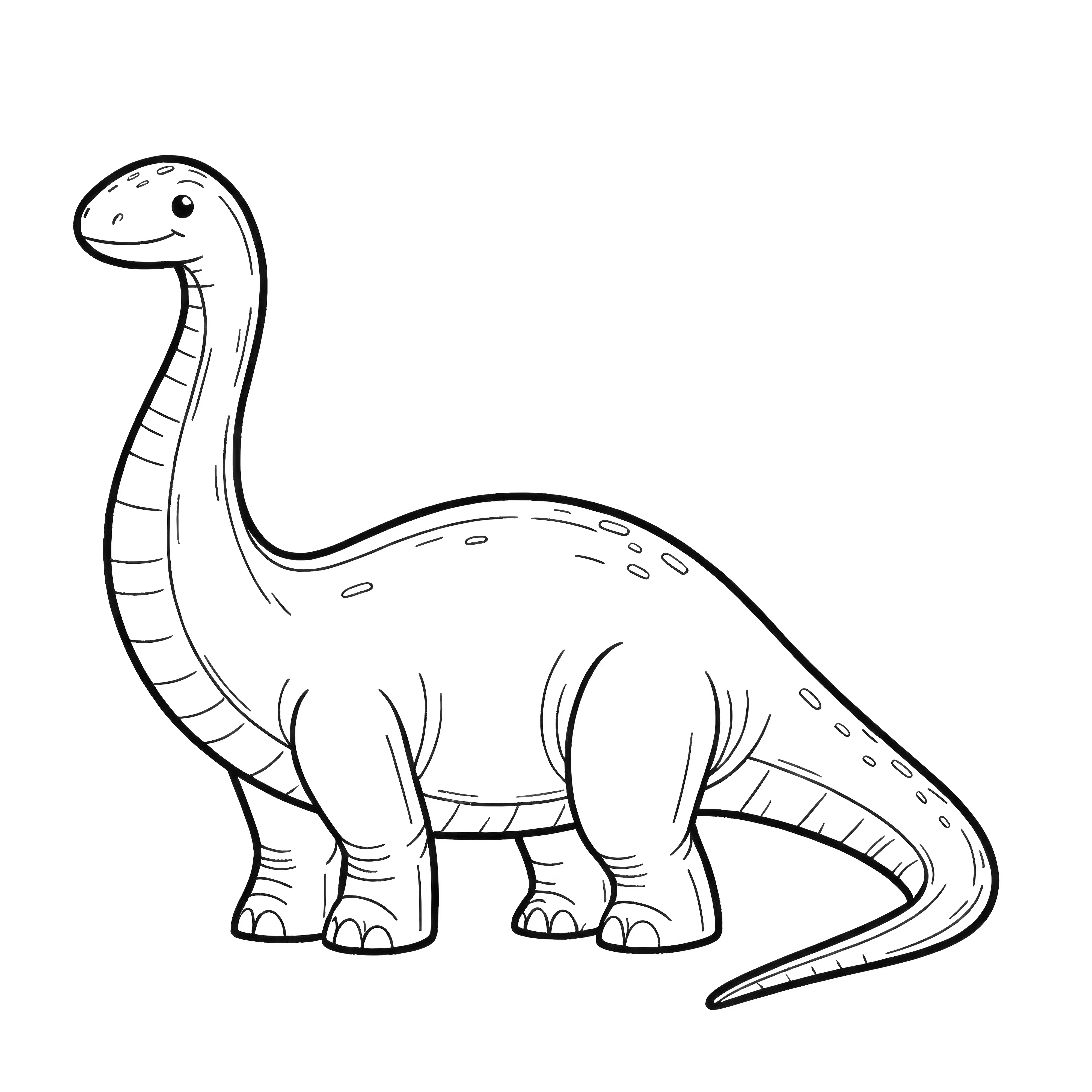 Coloring page of a Brachiosaurus for children