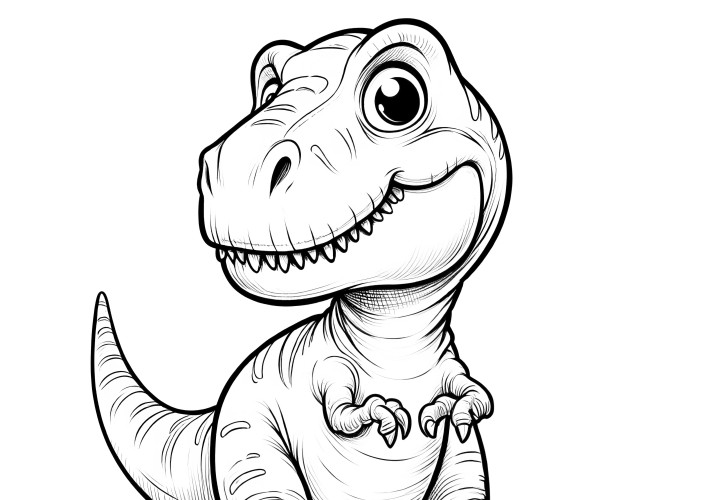 Tyrannosaurus rex: Coloring picture