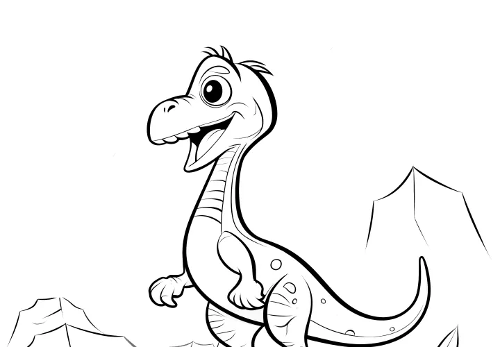 Coloring a velociraptor in nature