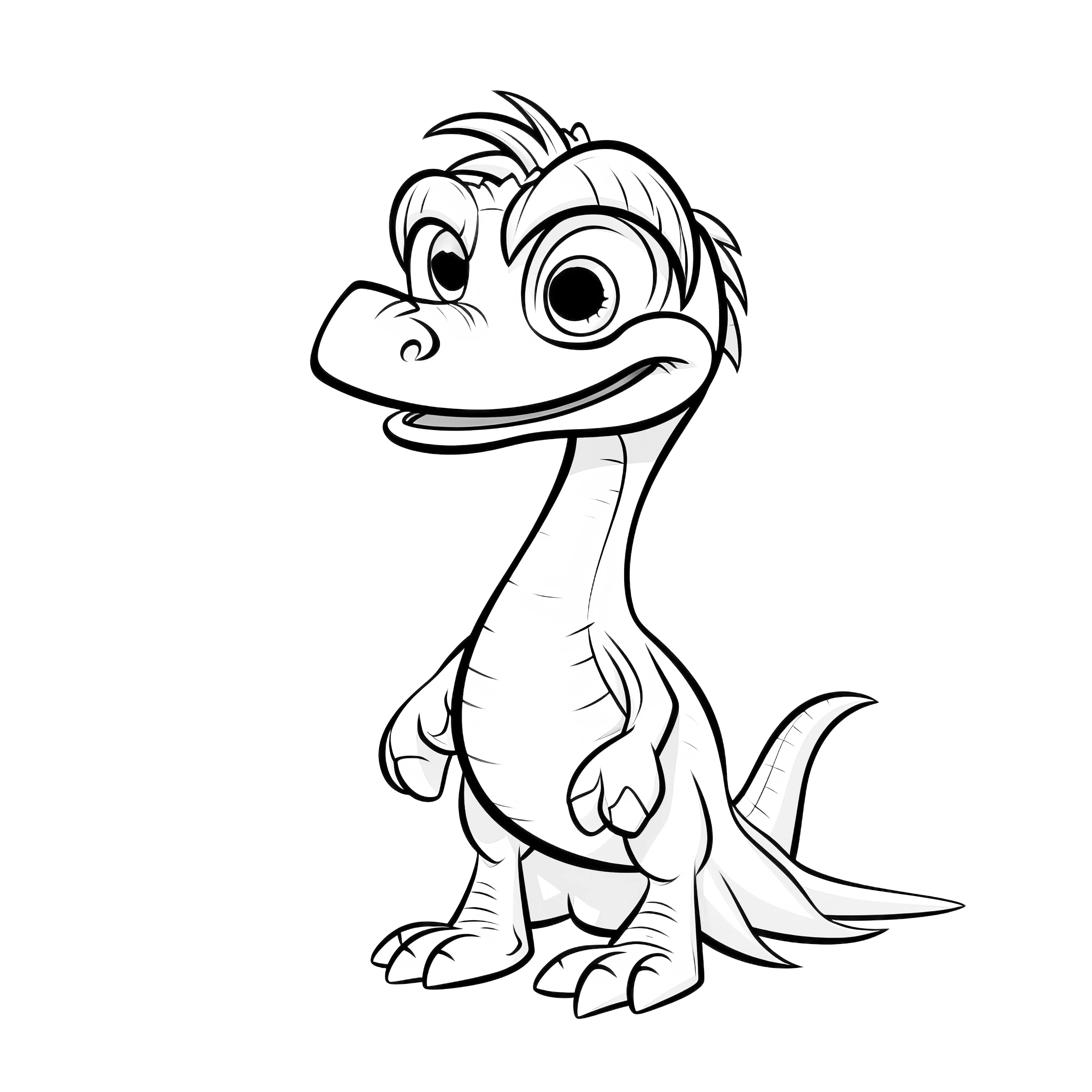 Cartoon Velociraptor coloring picture, ideal for children