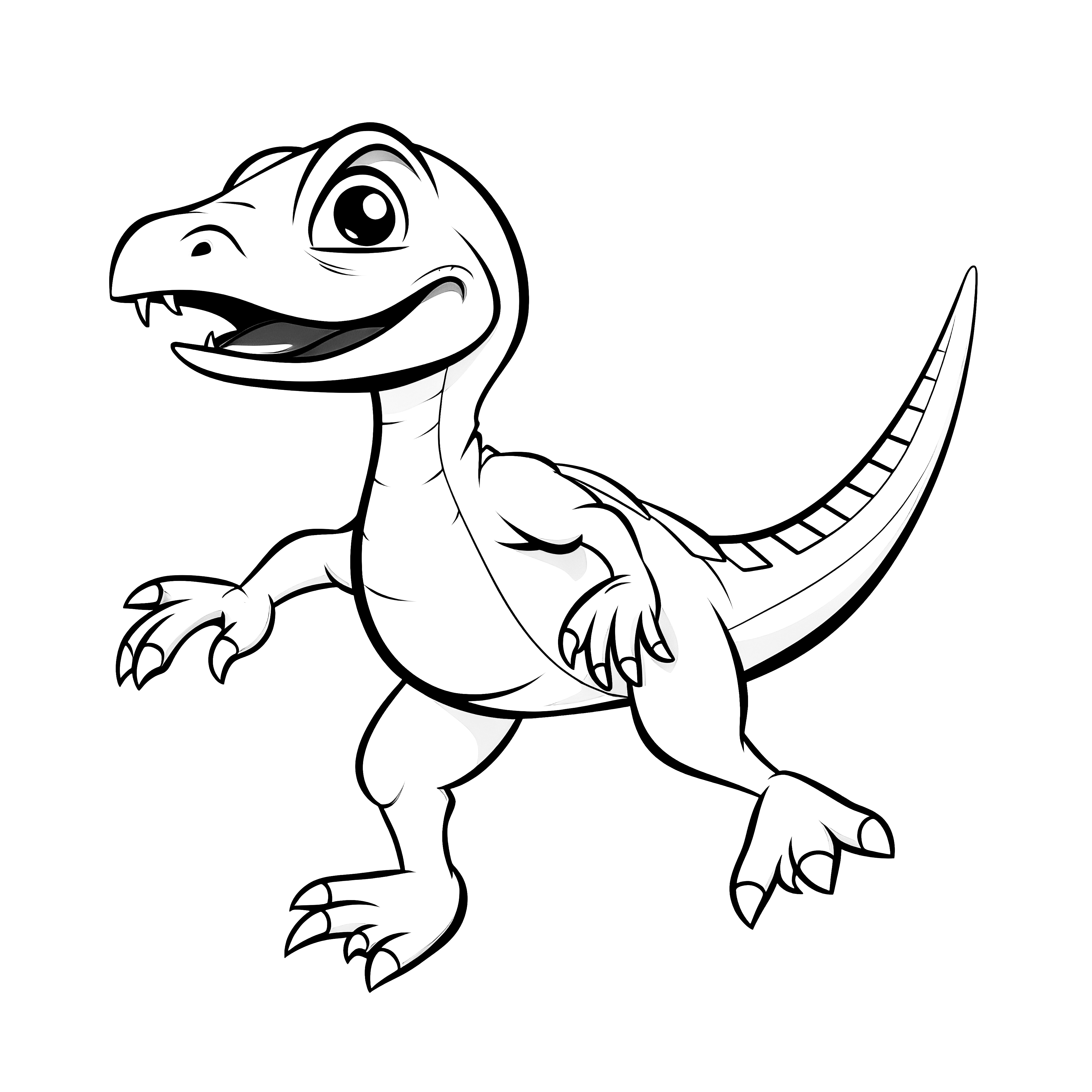 Dinosaurios corriendo, ideal para colorear