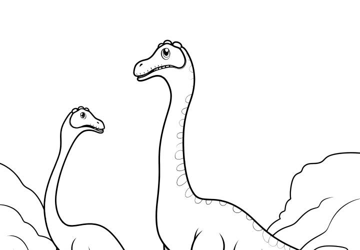 Gratis: To langhalsede dinosaurer leger