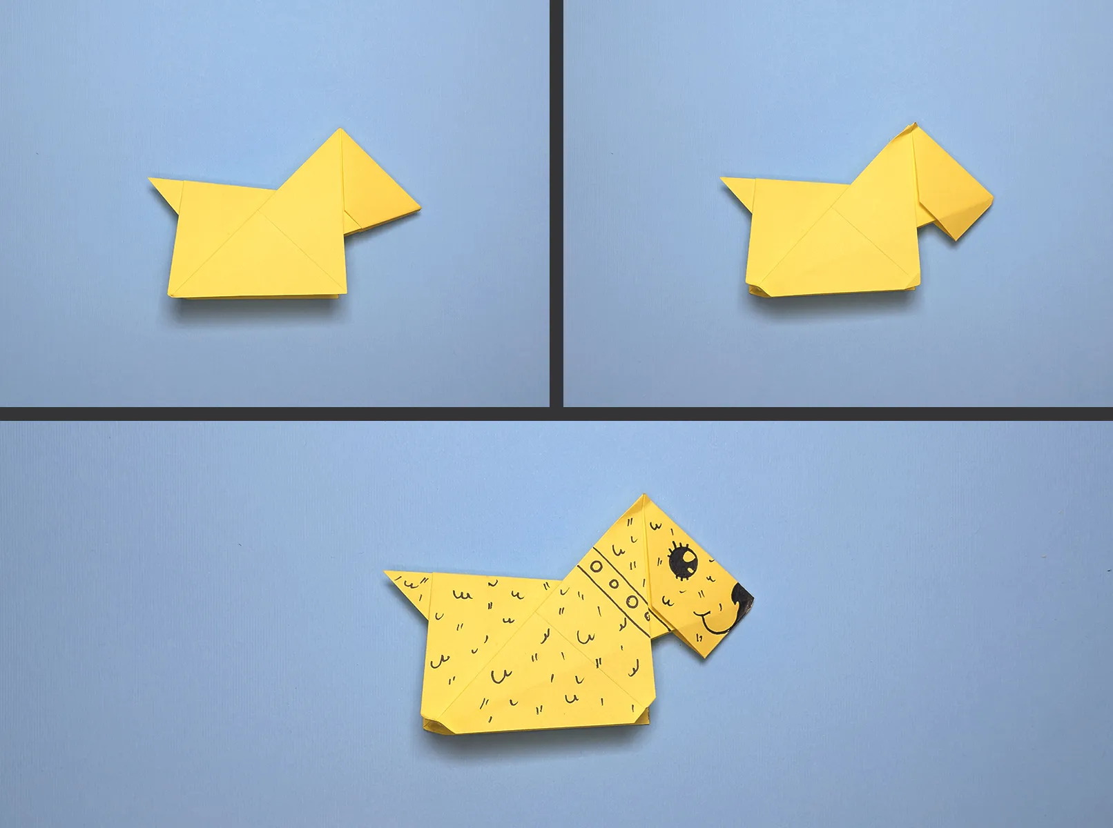 Origami hond: Stap 3