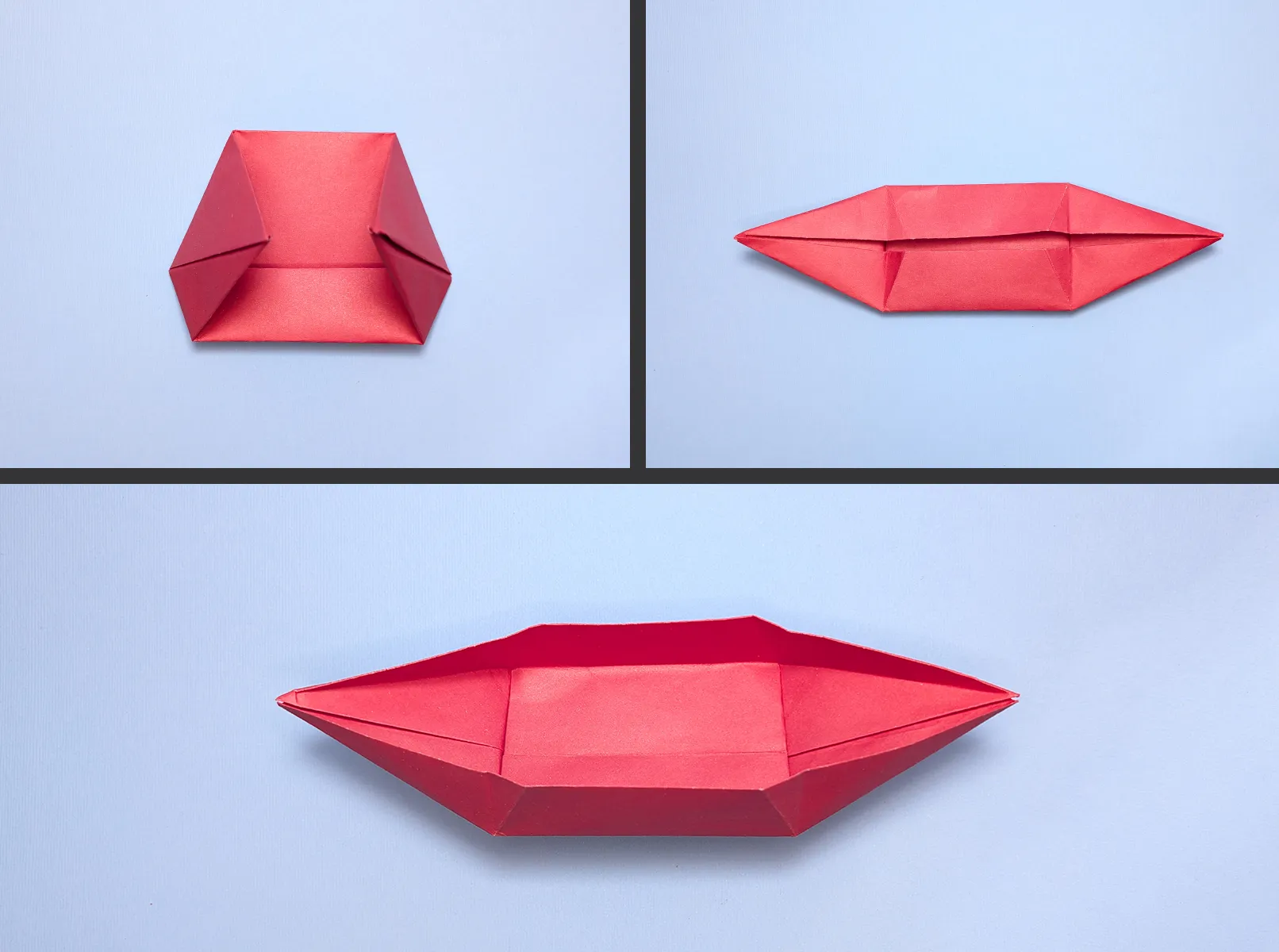 Origami de barco de papel simples: instruções passo a passo com fotografias e descrição. Figura 3