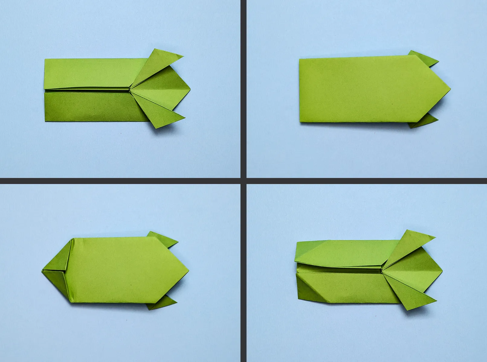 Skákající origami žába: Návod krok za krokem s fotkami a popisem. Obrázek 3