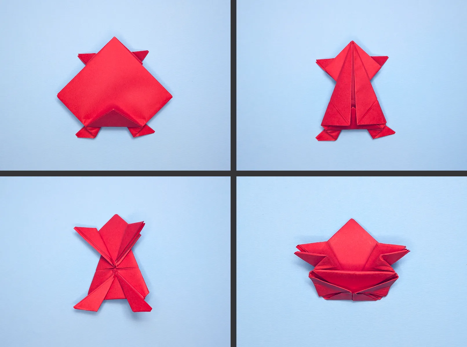 Rana origami saltellante: Guida passo dopo passo con foto e descrizione. Immagine 4