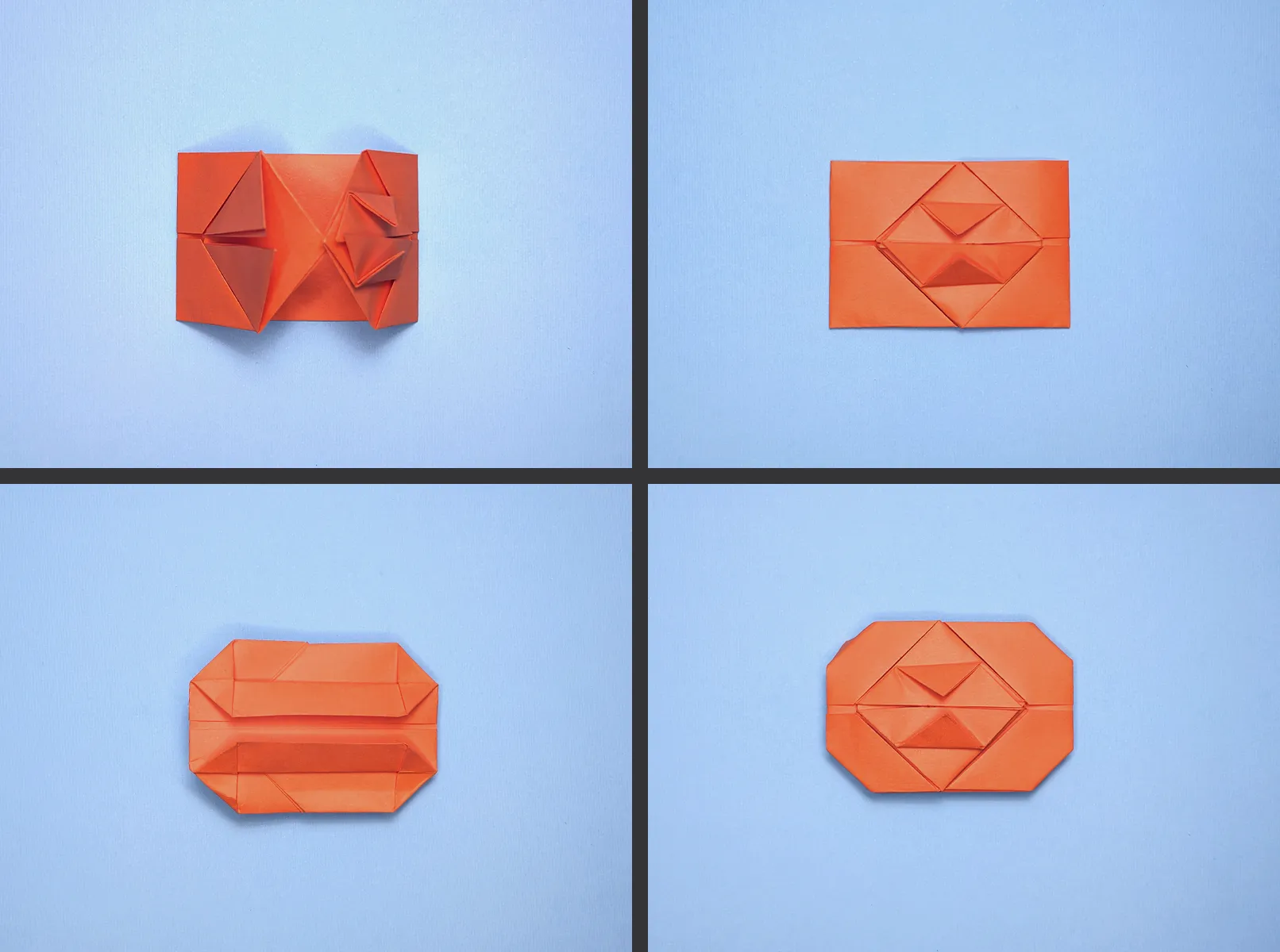 Tank van papier: Stap-voor-stap Origami handleiding met foto's en beschrijving. Afbeelding 4