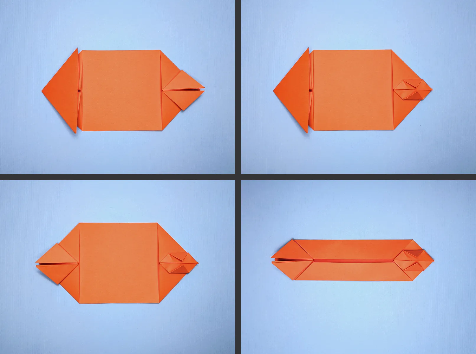 Tanque de papel: Instrucciones paso a paso de origami con fotos y descripción. Imagen 3