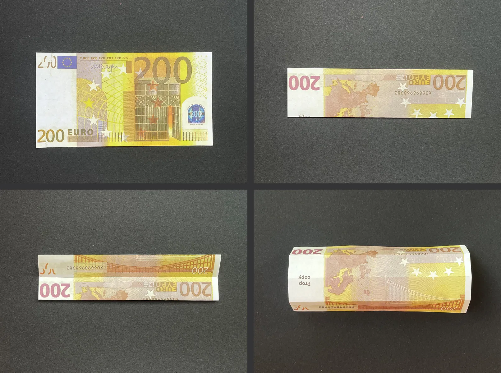 Krekls ar kaklasaiti no banknotēm: 1. solis