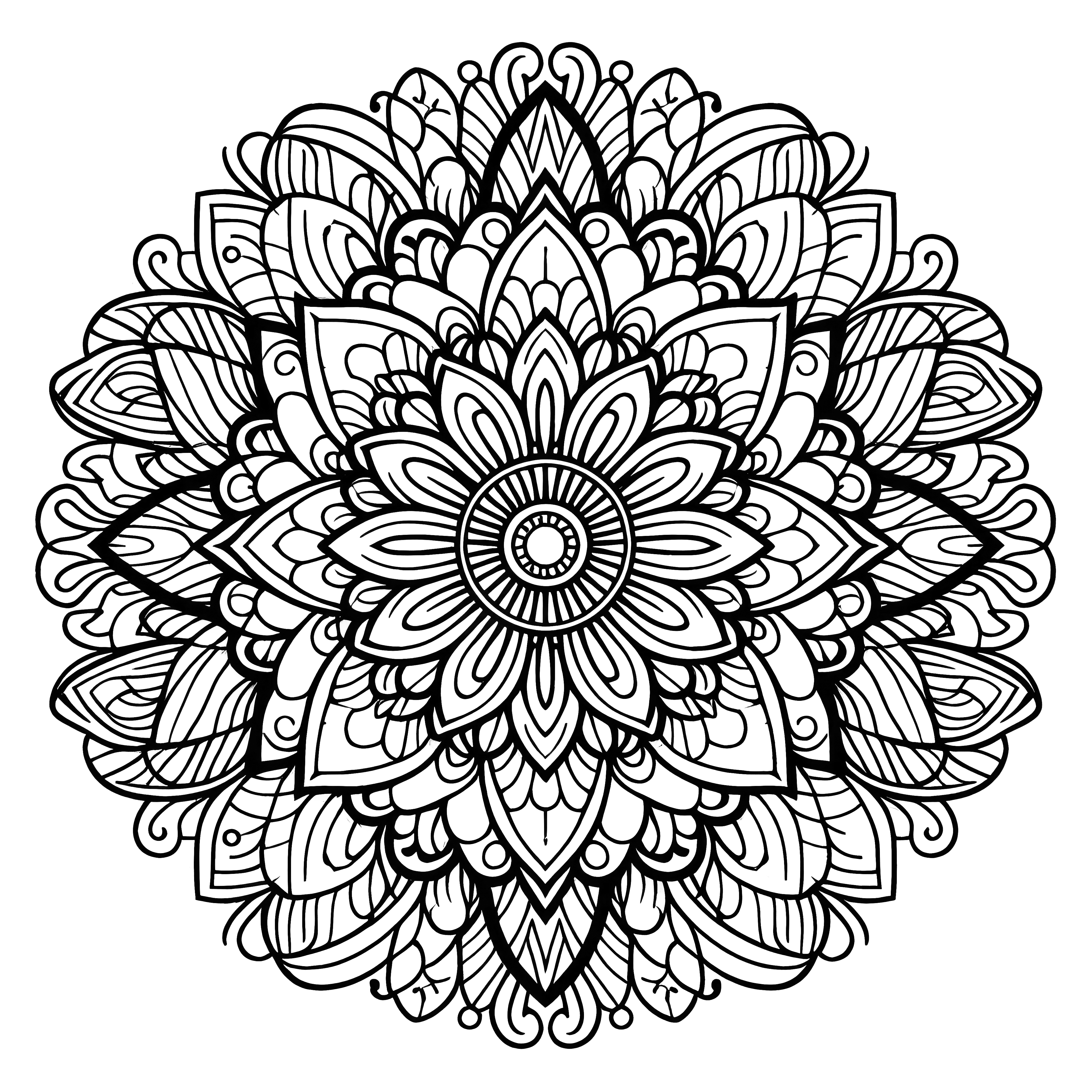 Mandala de fleurs délicates : Le coloriage parfait inspiré par la nature