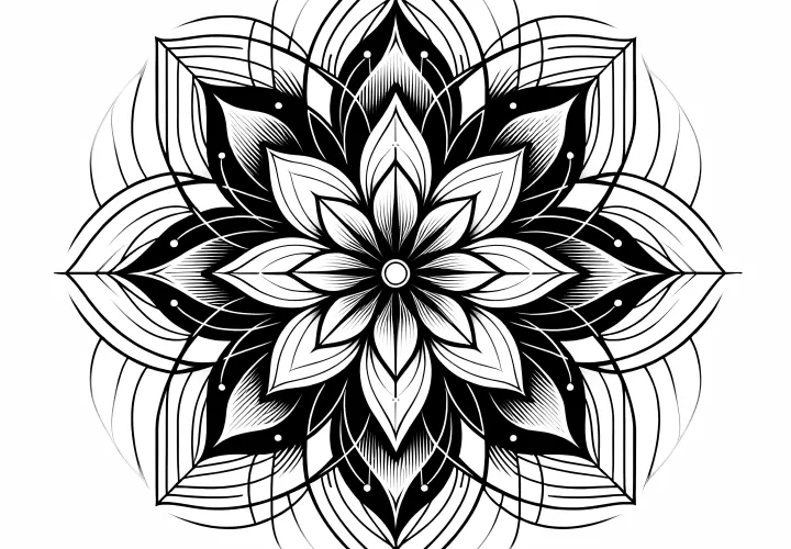 Enchanting Flower Mandala: Simple coloring template from nature (Free)