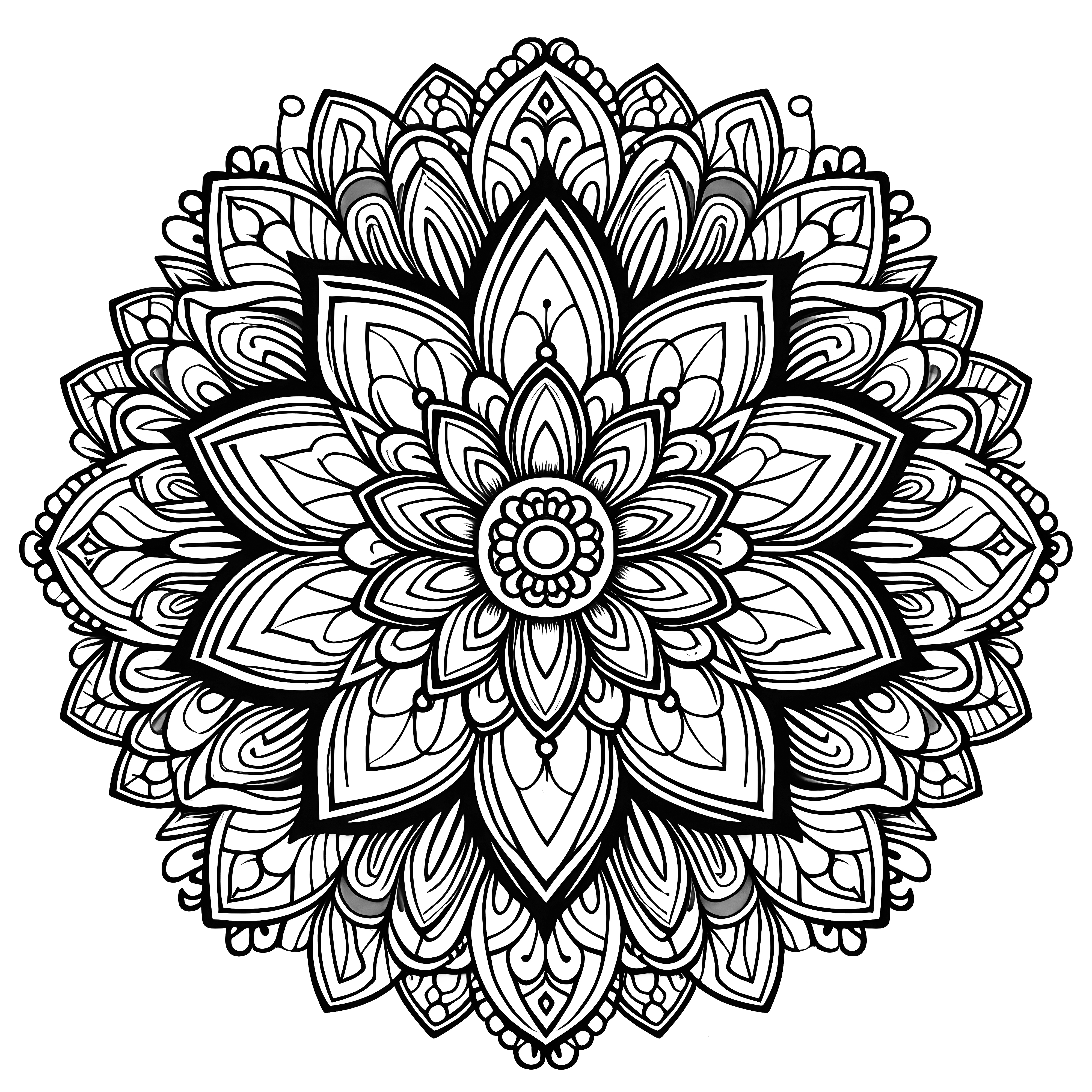 Elaborate flower mandala: For creative relaxation (Free)