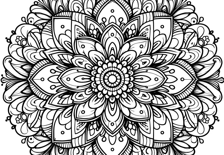 Mandala floral harmonieux : image à télécharger gratuitement