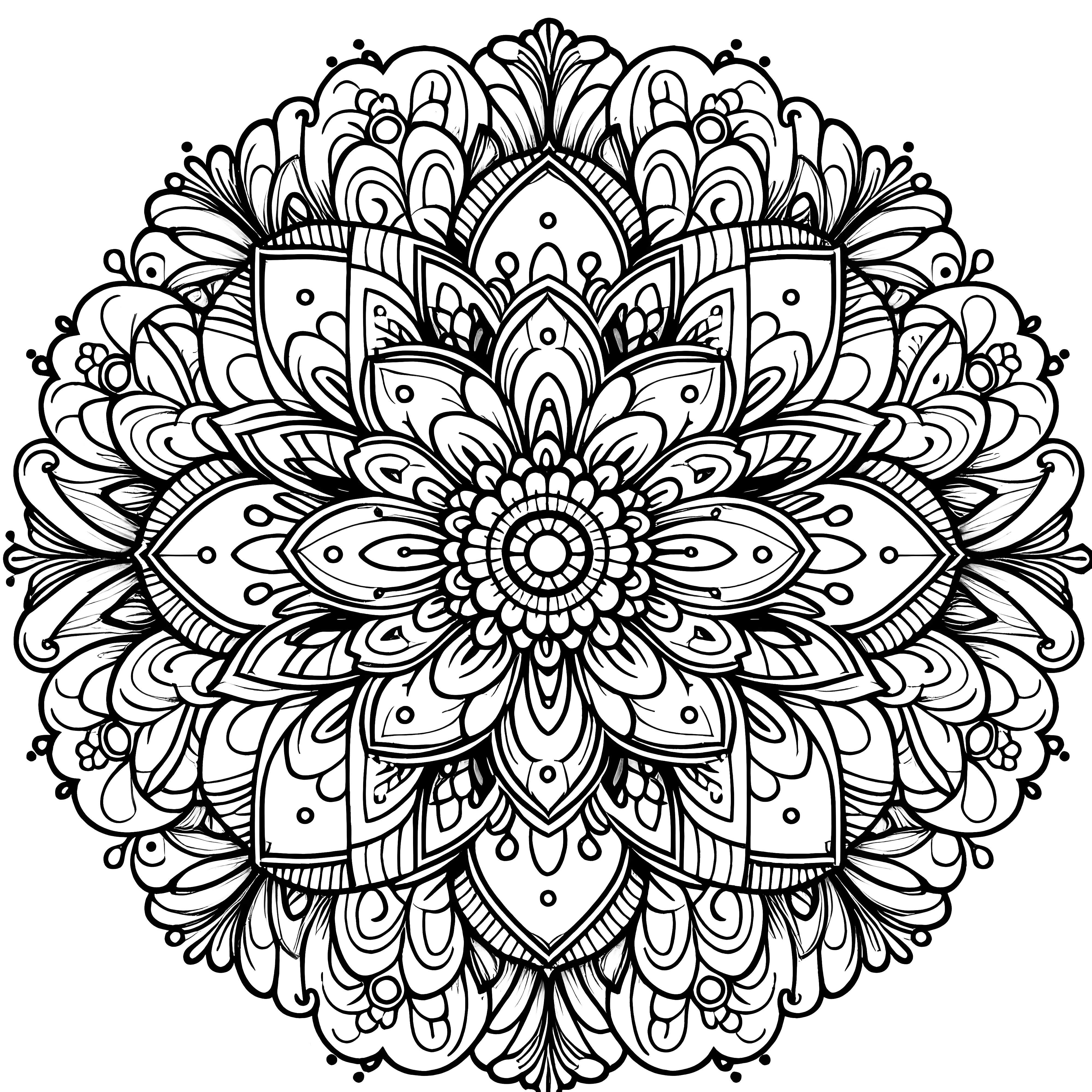 Harmonic flower mandala: Image for free download