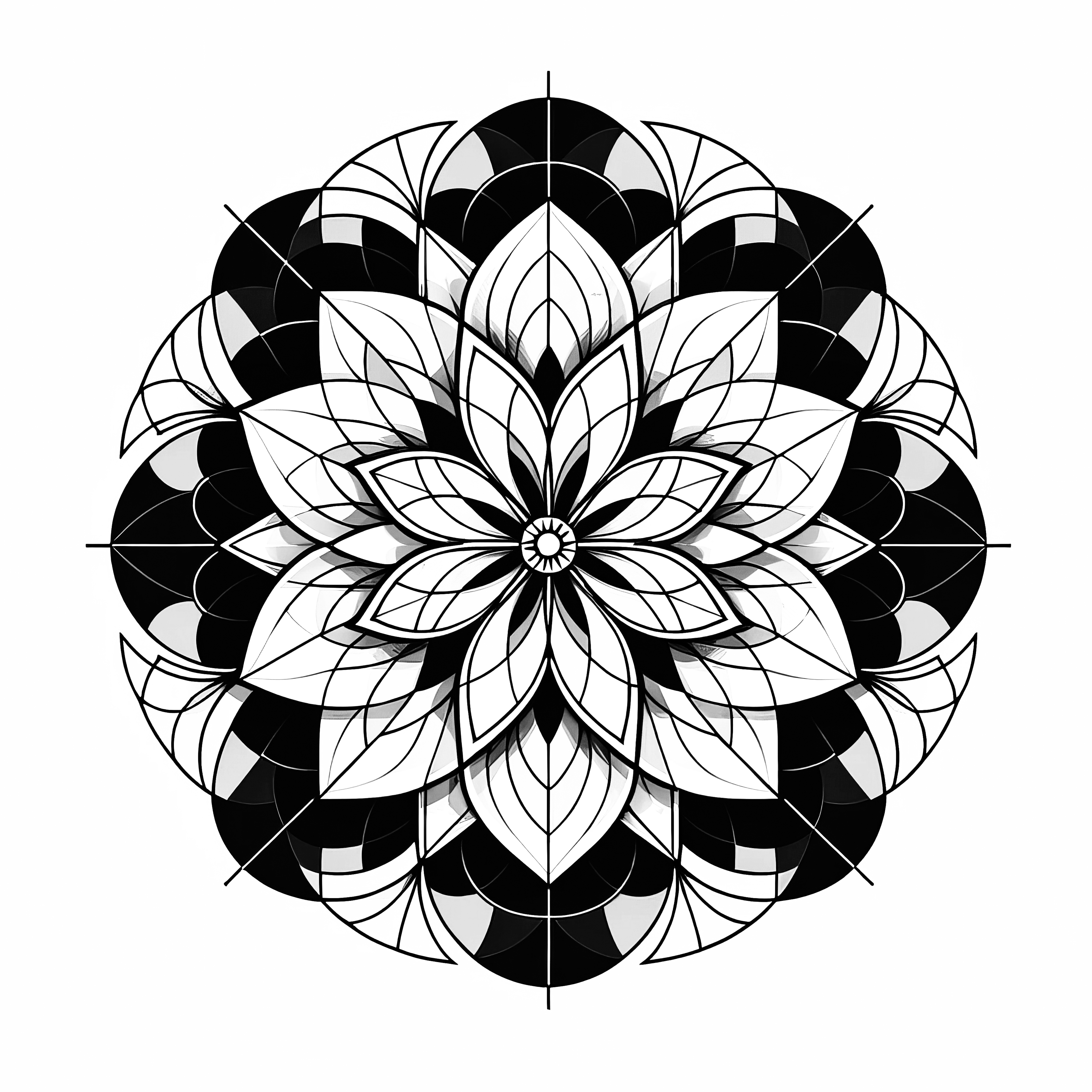 Blossom mandala: Elaborate pattern for coloring (Free)