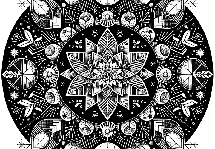 Symetrické květinové mandala: Geometrická květinová nádhera k vybarvení