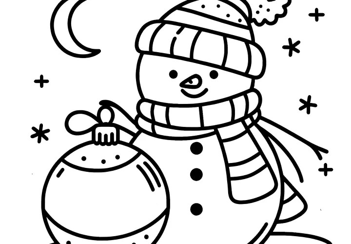 Painting a snowman - simple template