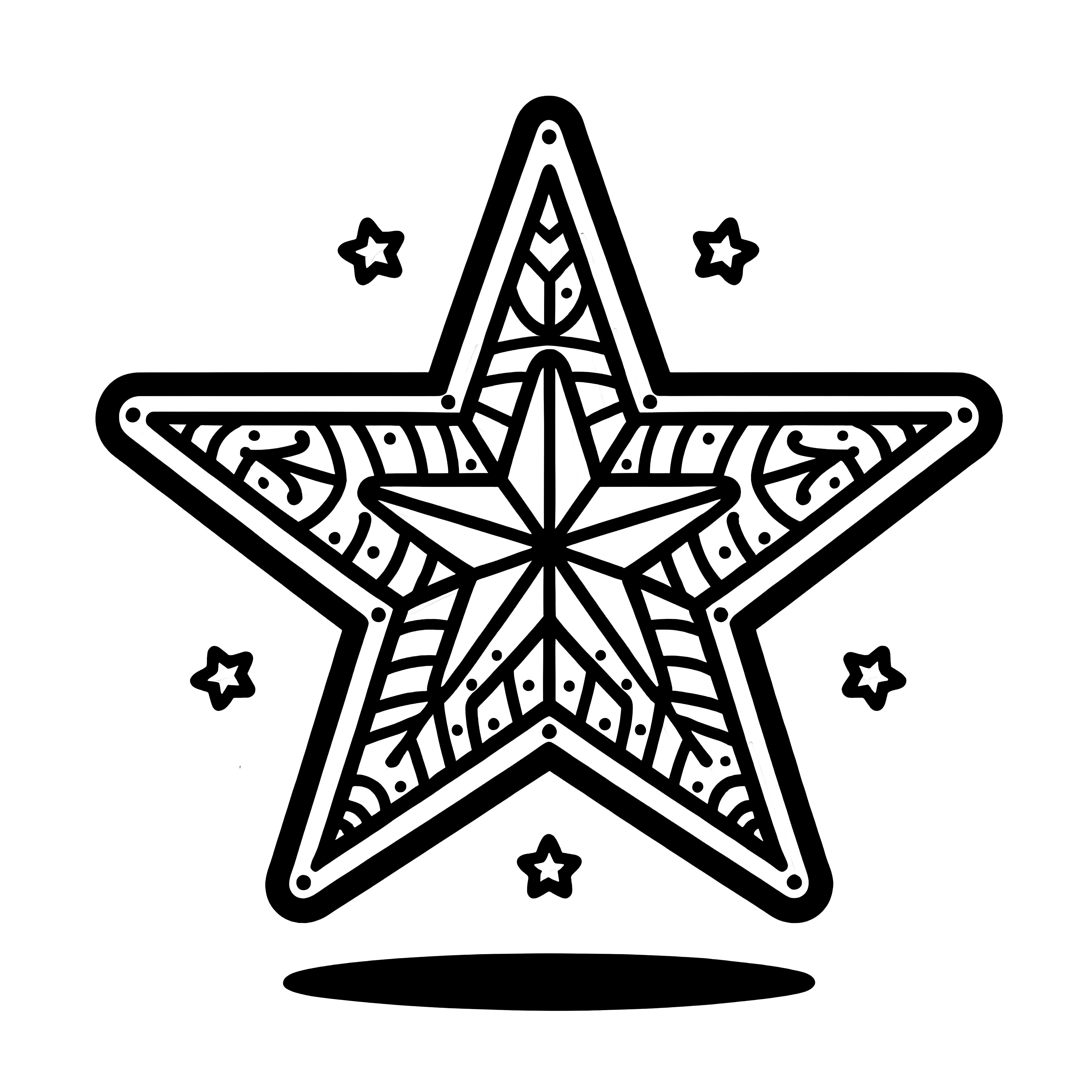 Coloring page simple Christmas star