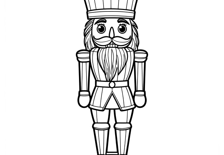 Nutcracker with crown - free coloring page