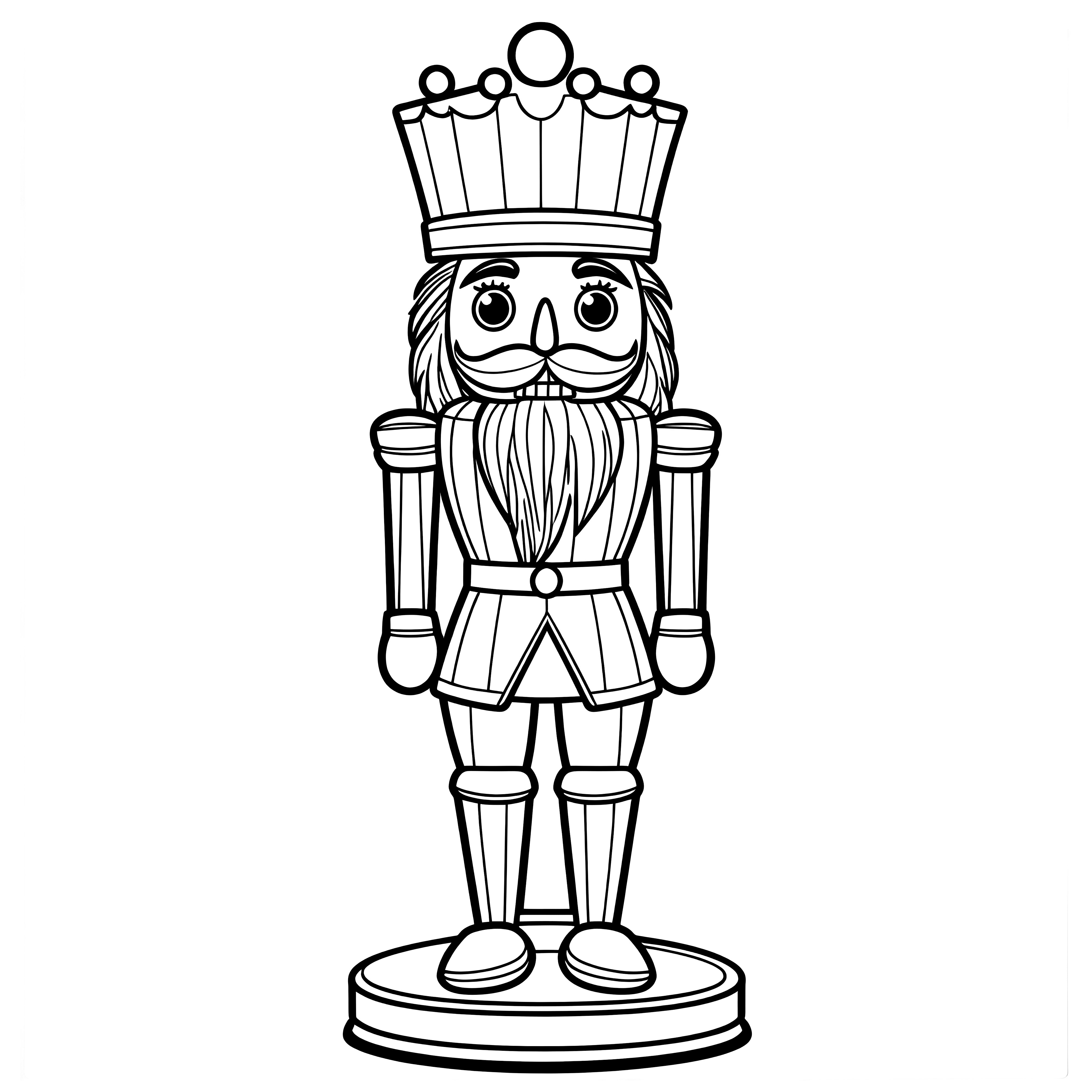 Nutcracker with crown - free coloring page