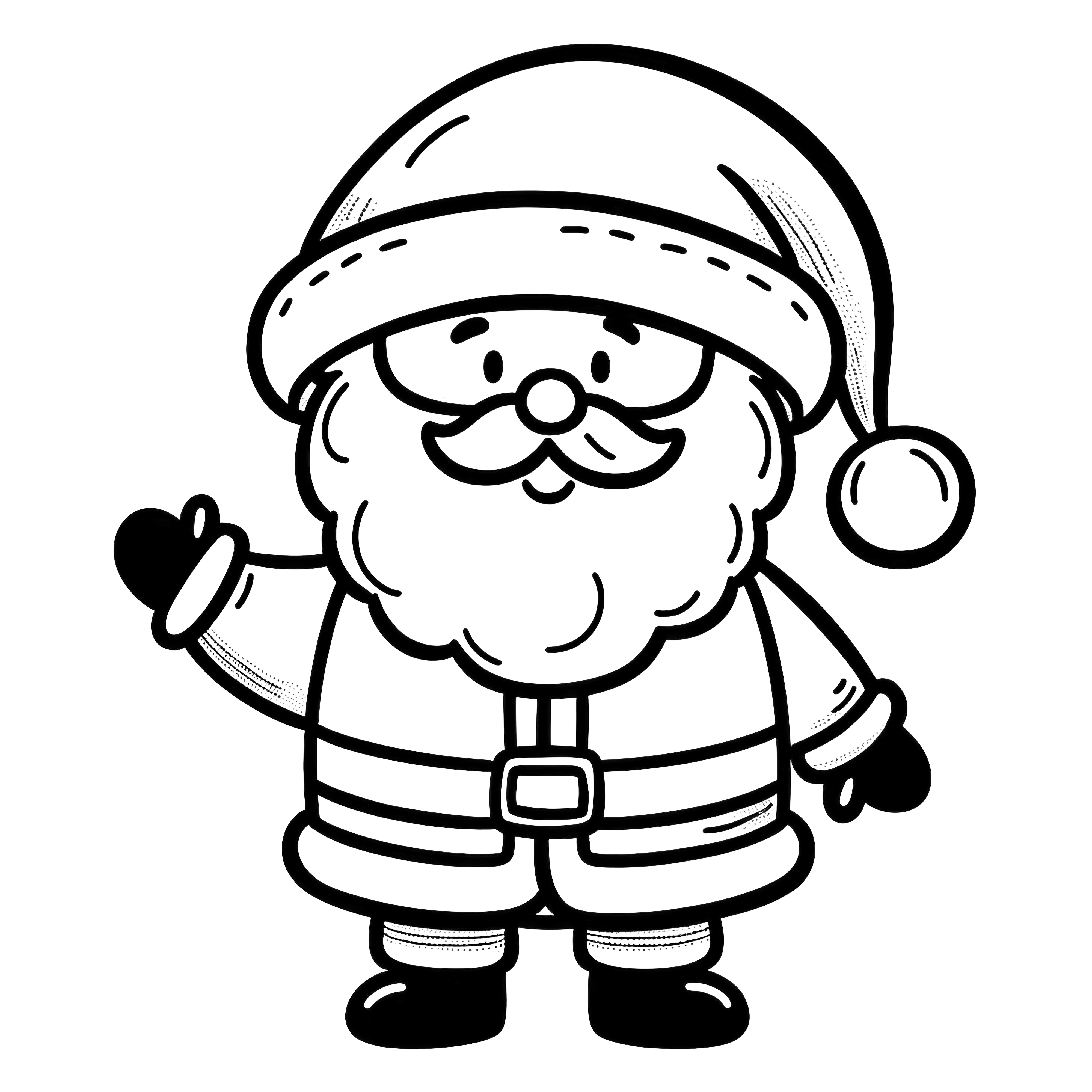 Santa Claus: Coloring template for kindergarten & elementary school