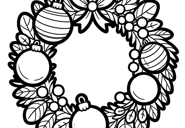 Advent wreath for coloring (free)