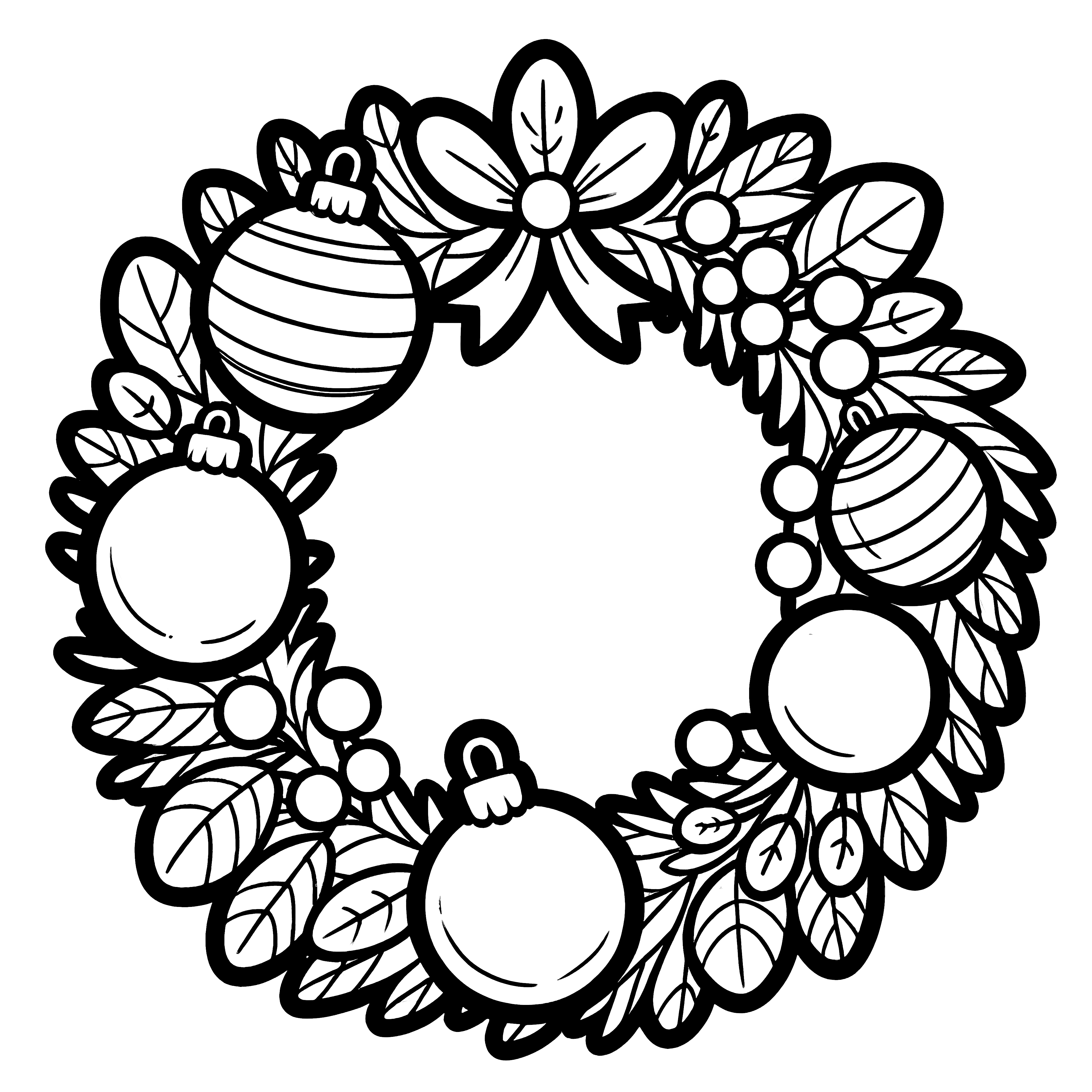 Advent wreath for coloring