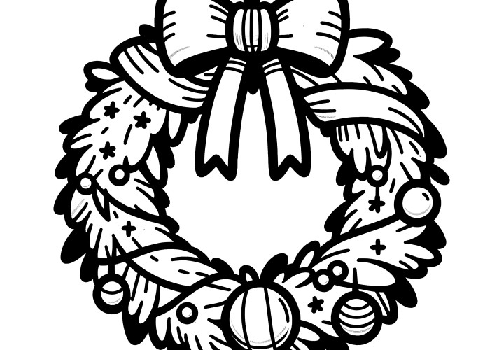 Advent wreath as coloring page (free)