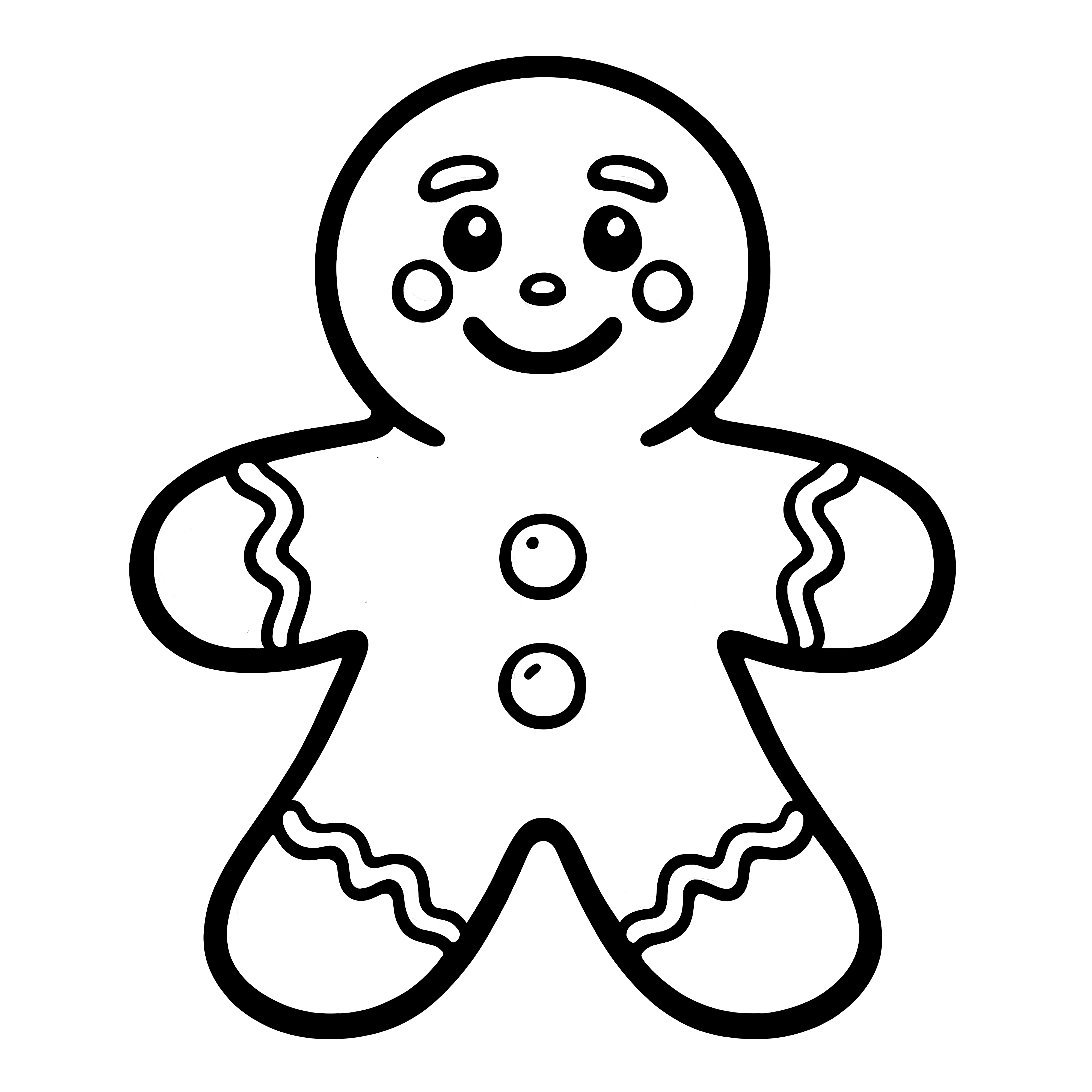 Gingerbread man coloring page