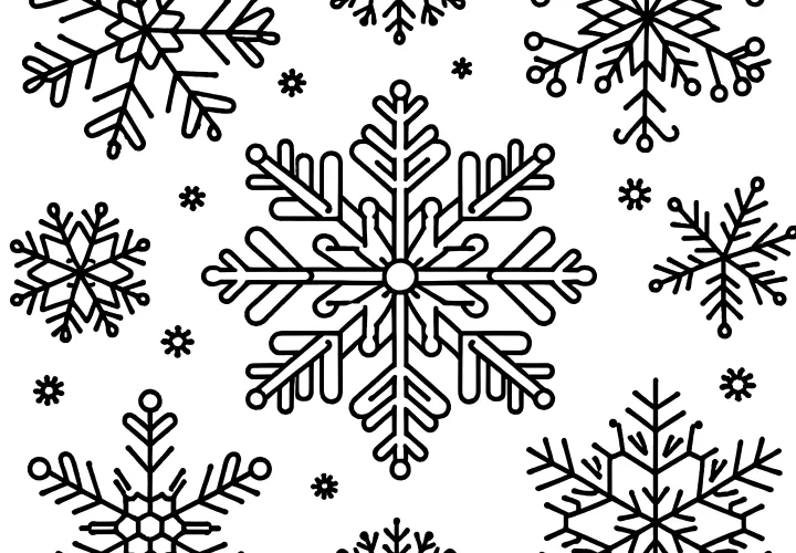 Coloring Snowflakes: Free download without registration