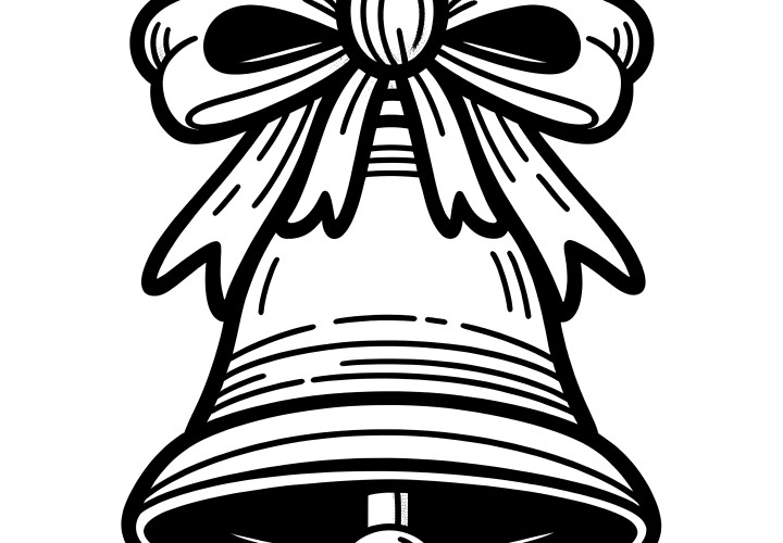 Christmas bell - A festive Christmas motif for coloring