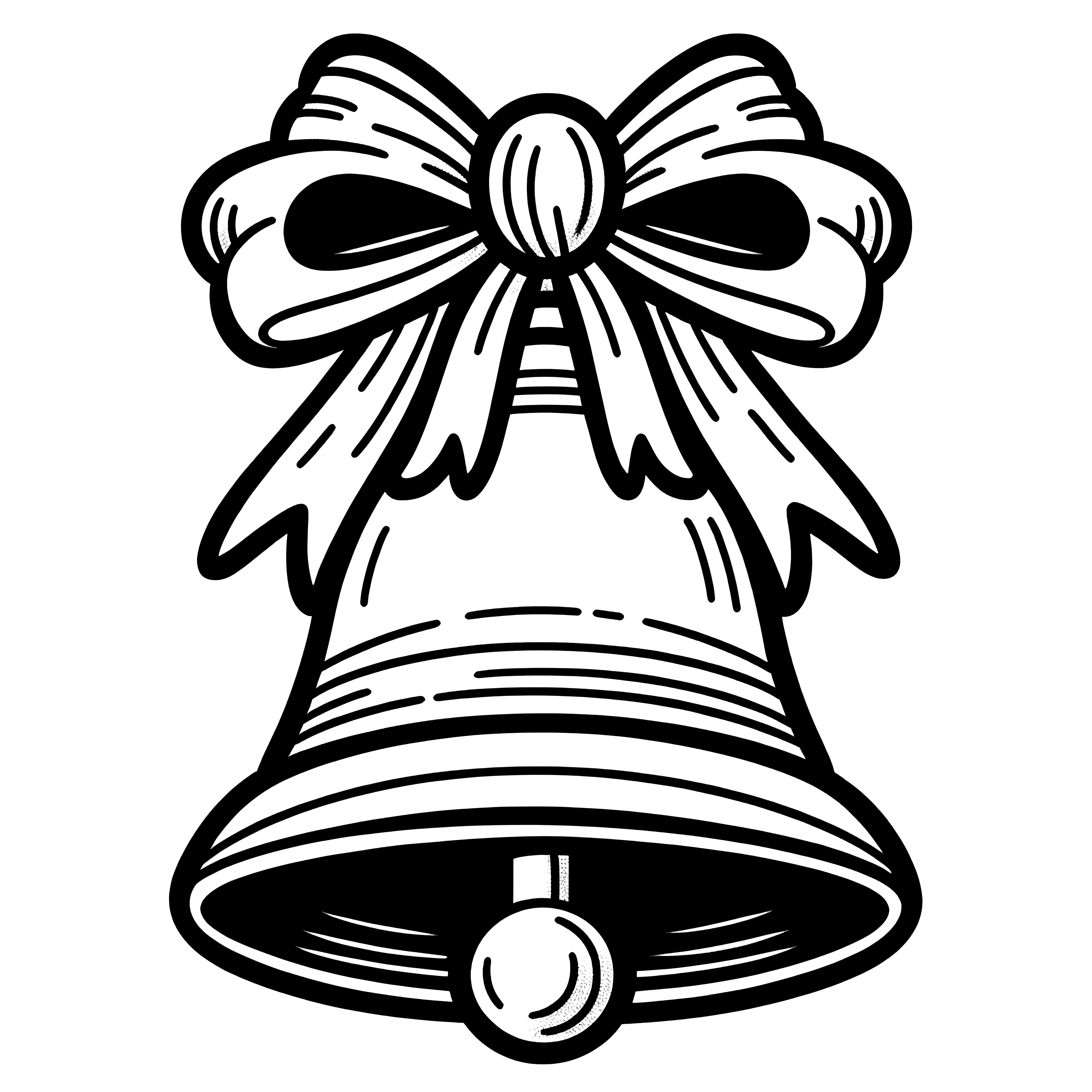 Christmas bell - A festive Christmas motif to color in