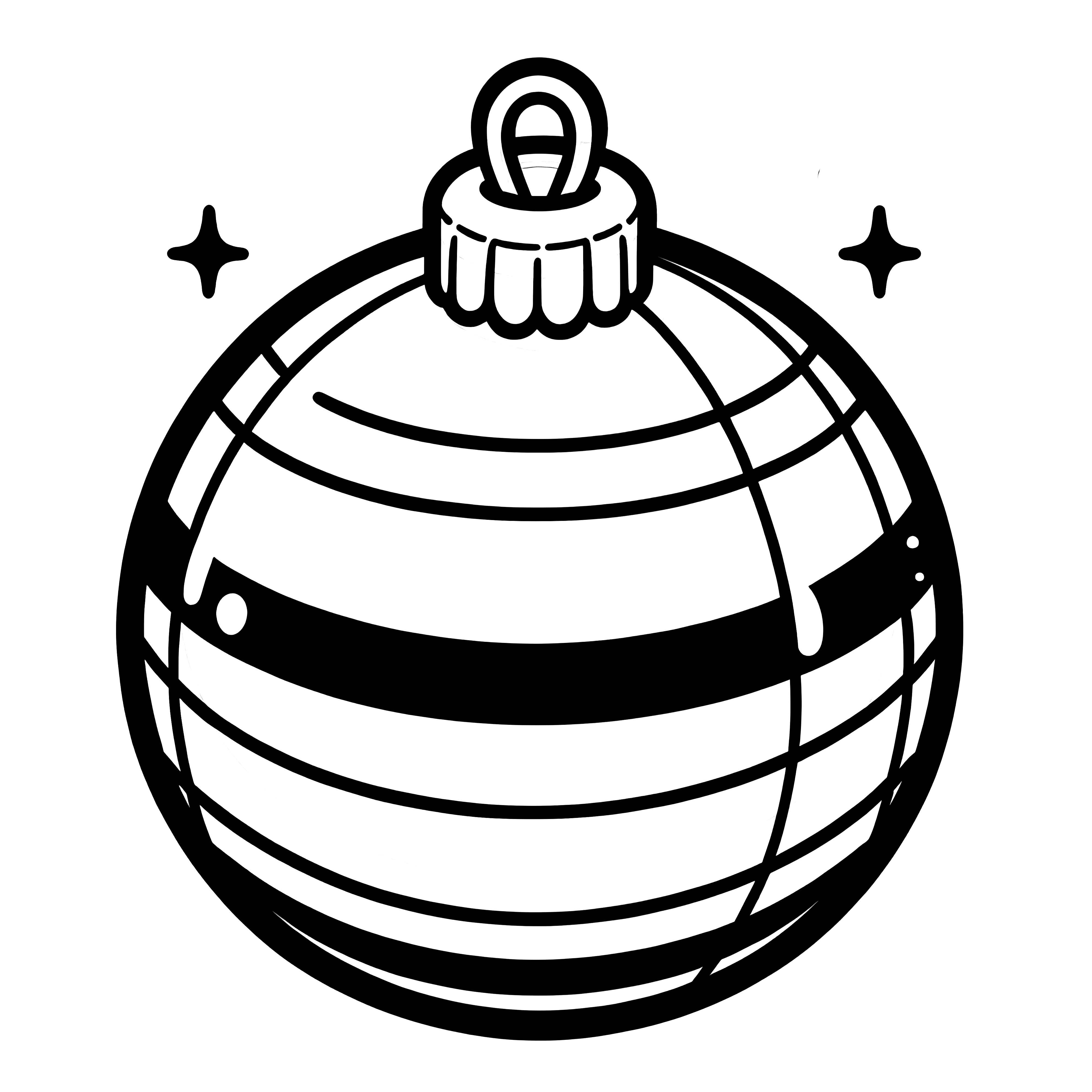 Christmas bauble coloring page free