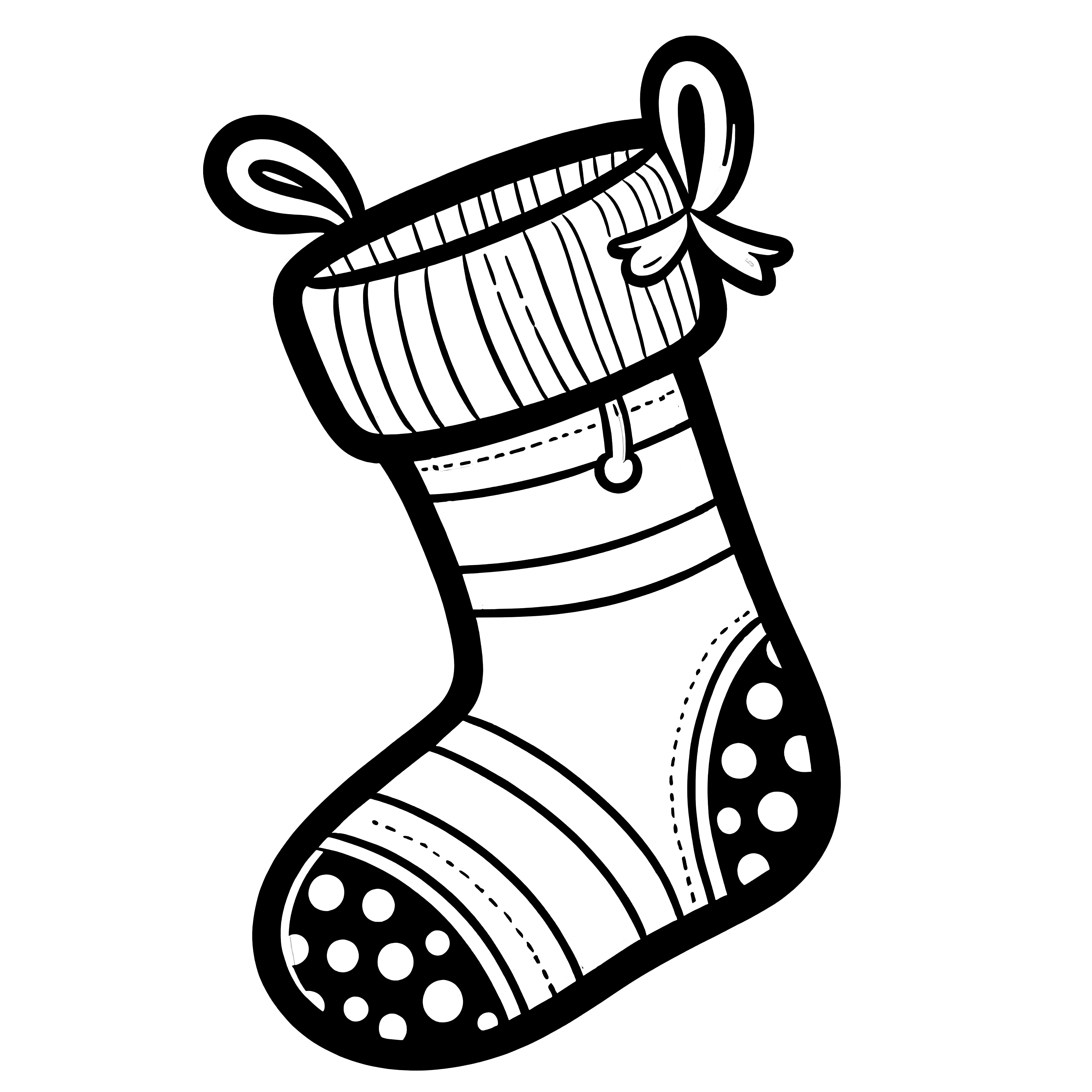 Christmas stocking coloring page free