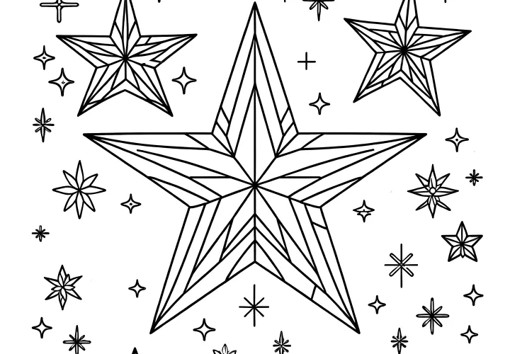 Christmas star to color