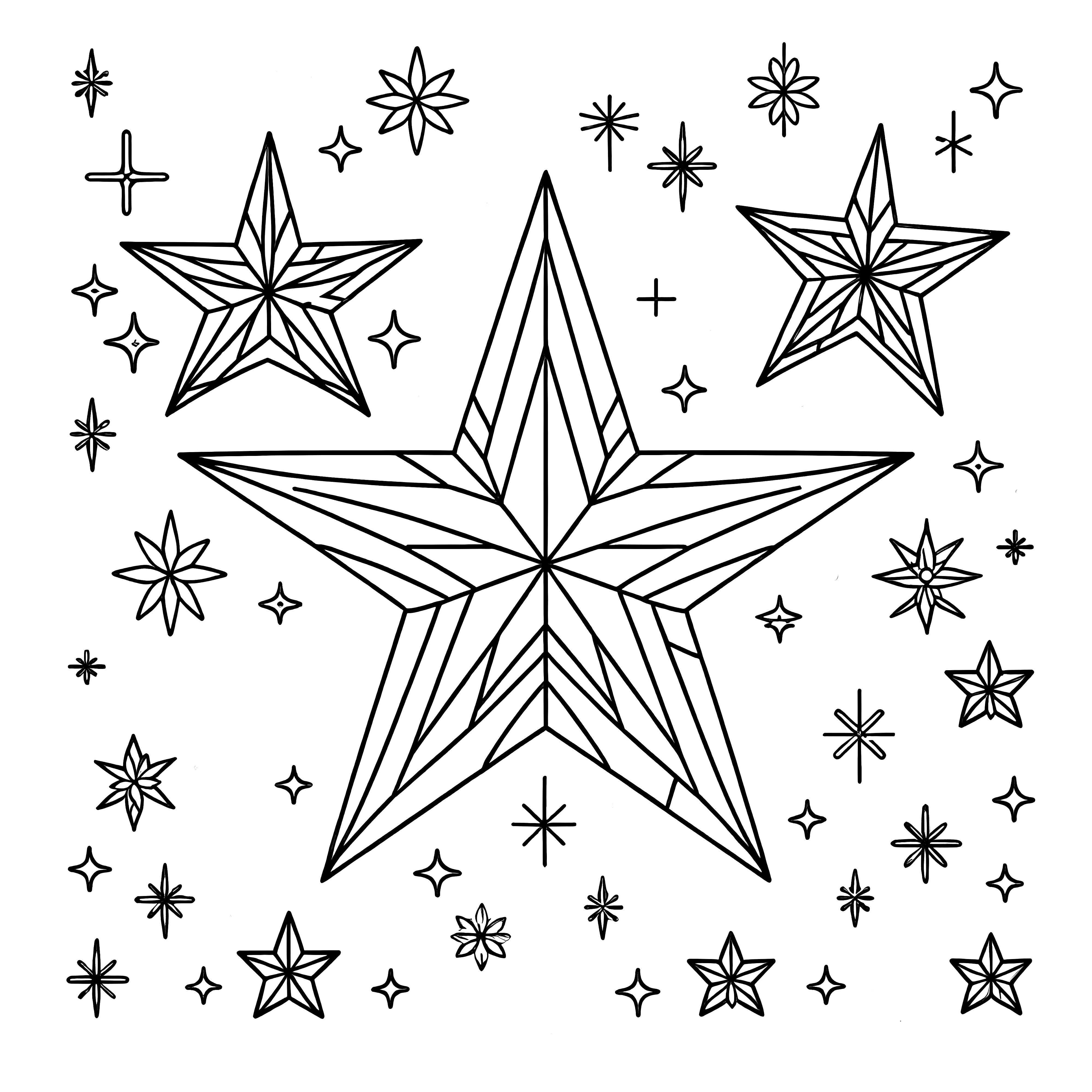 Christmas star for coloring