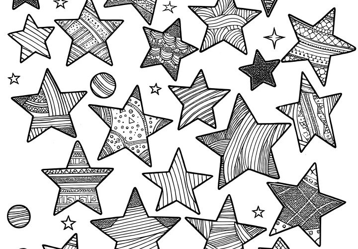 Estrelas de Natal para colorir gratuitamente