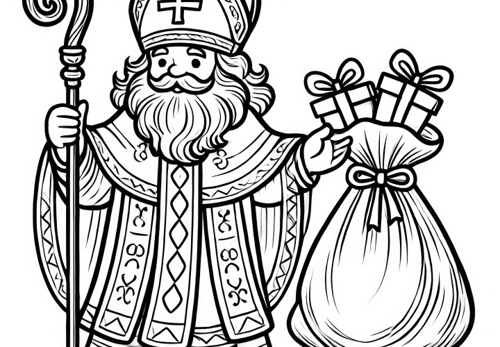 Nikolaus: free coloring page