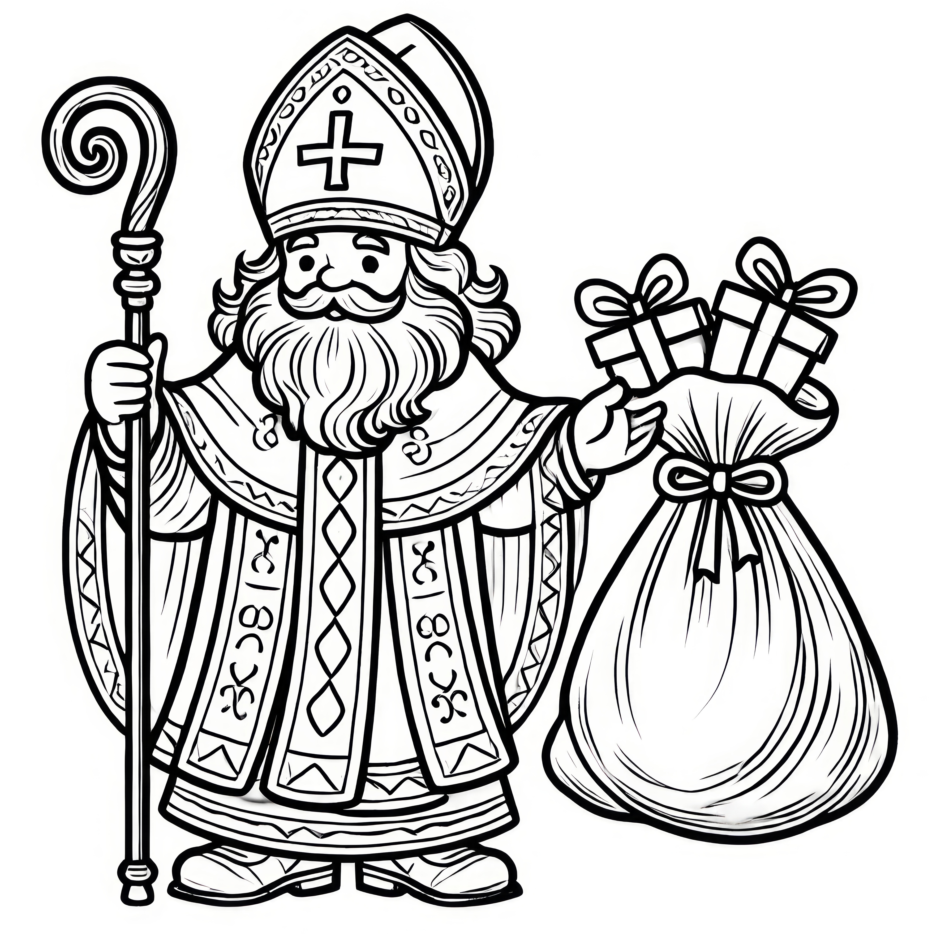 Nikolaus: free coloring page