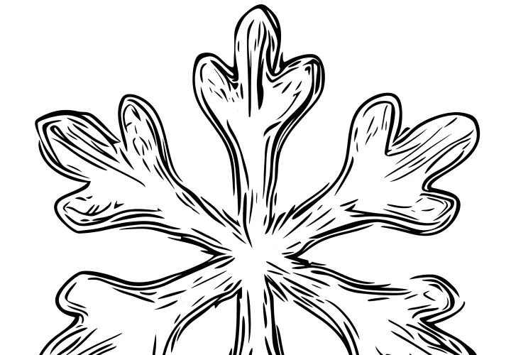 Snowflake: free coloring page