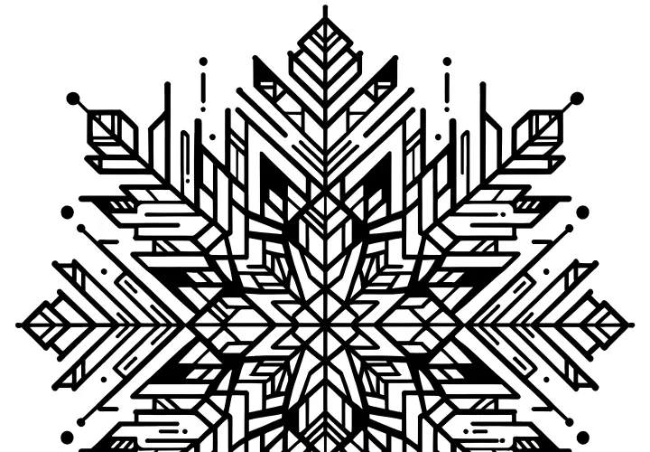 Ice crystal: free coloring page