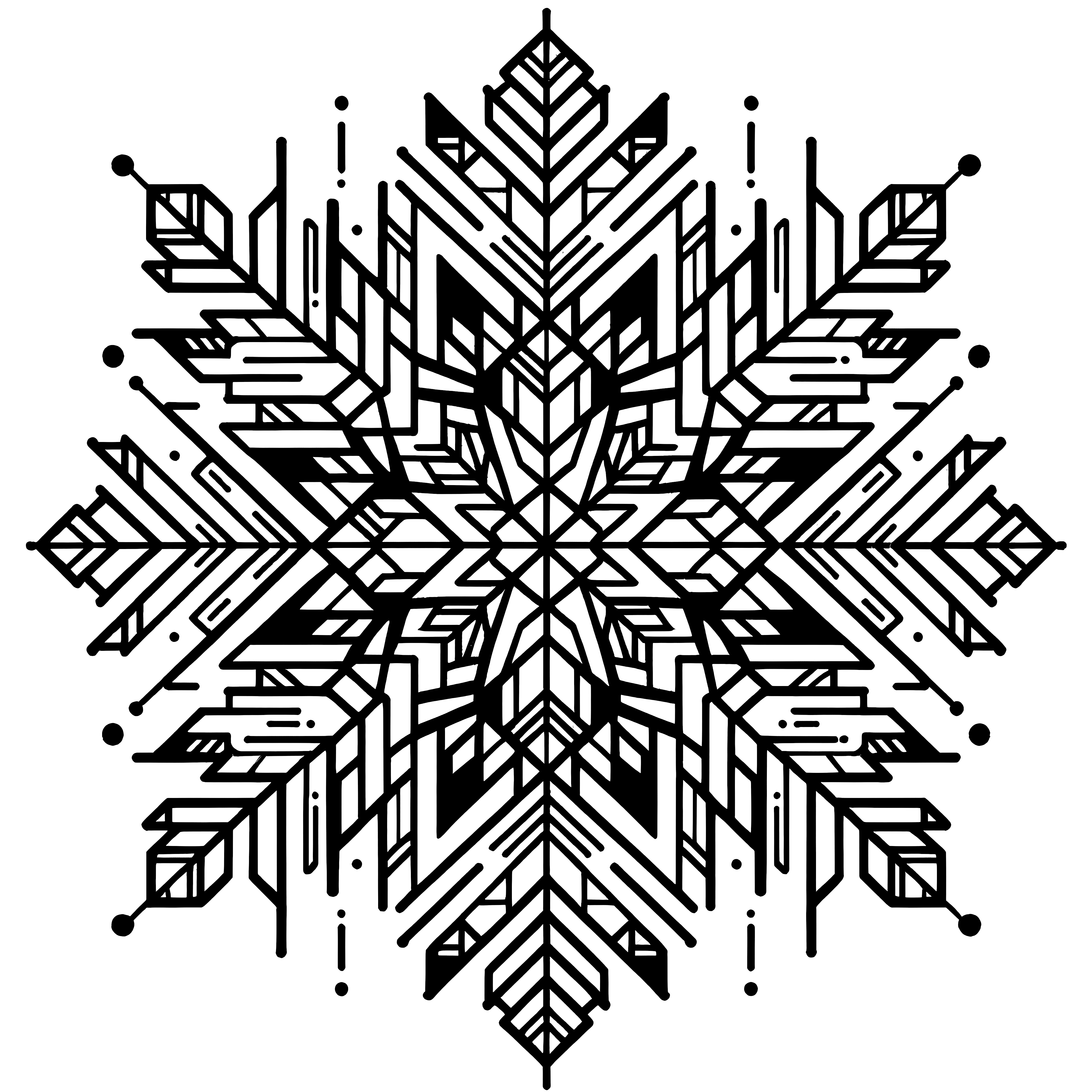 Ice crystal: free coloring page