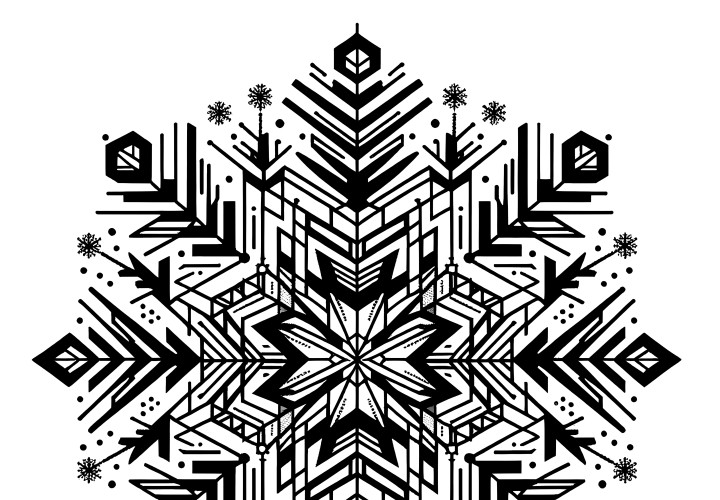 Ice crystal: free coloring page