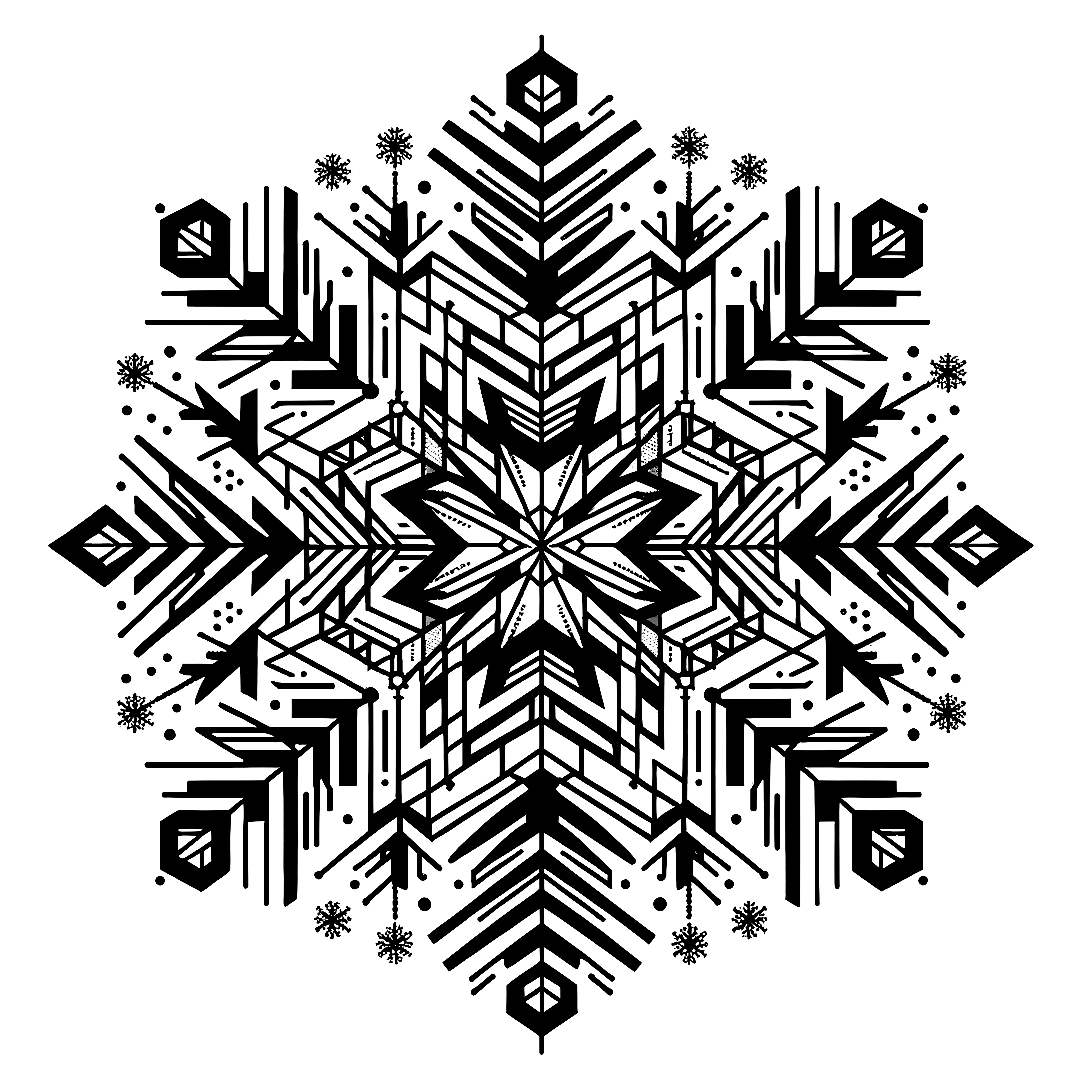 Ice crystal: free coloring page