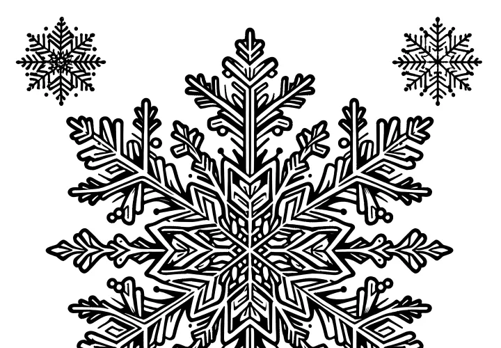 Ice crystal: Coloring page available for free download