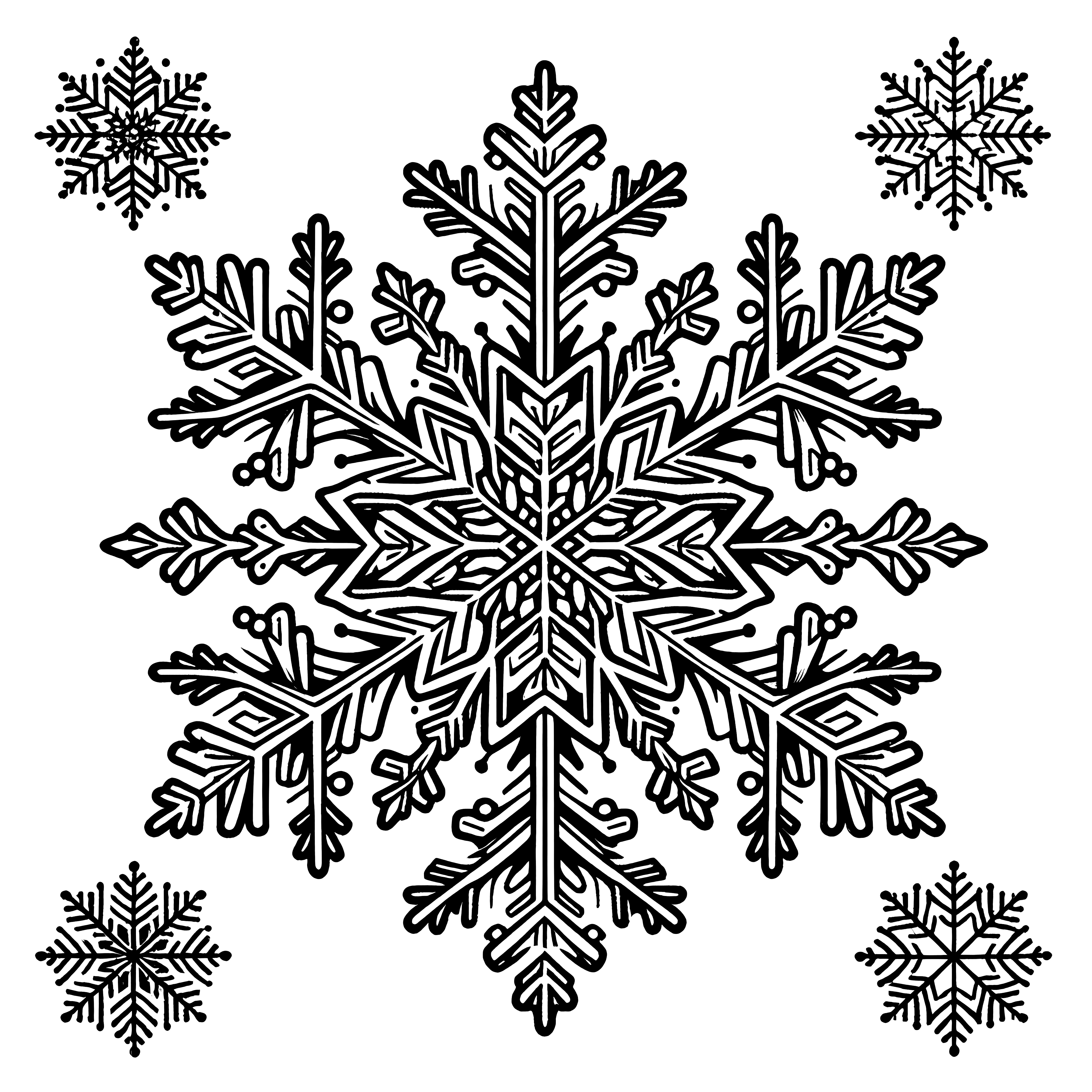 Ice crystal: Coloring page available for free download