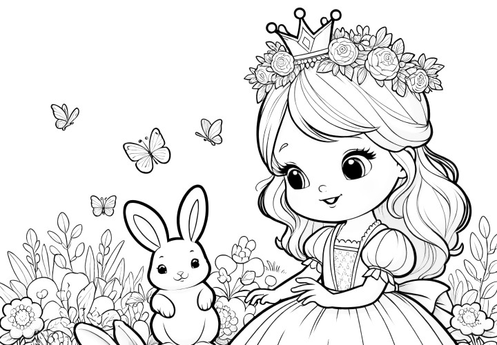 Fabuloso: Pequeña princesa con mariposas y conejos (Gratis)