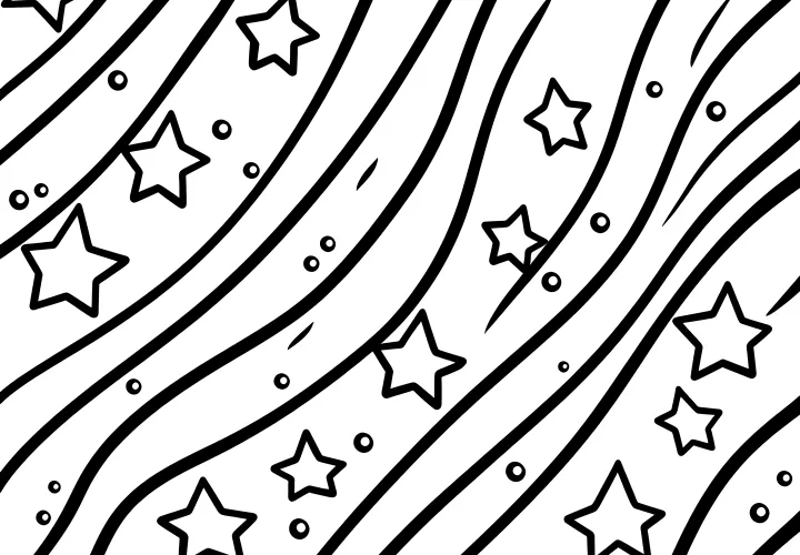 Stars: Coloring picture for New Year's Eve