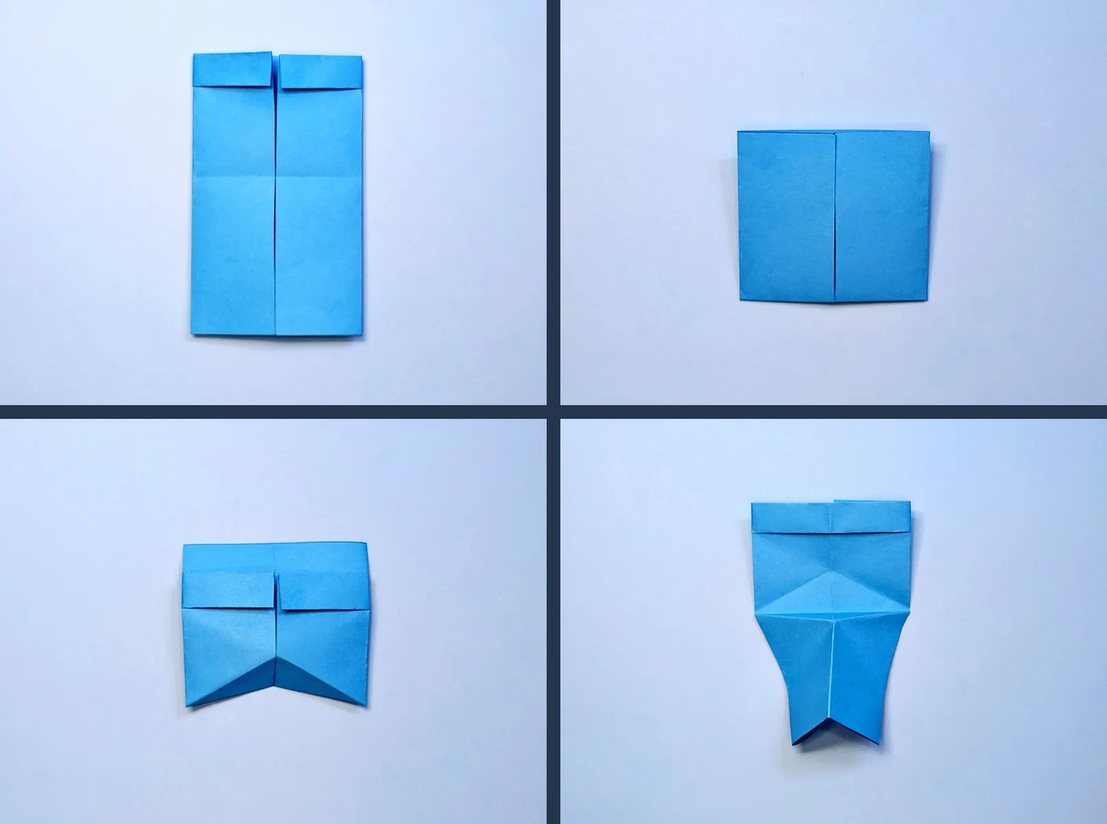 Origami Kalėdų kojinė: žingsnis po žingsnio instrukcijos su nuotraukomis. 3 paveikslėlis