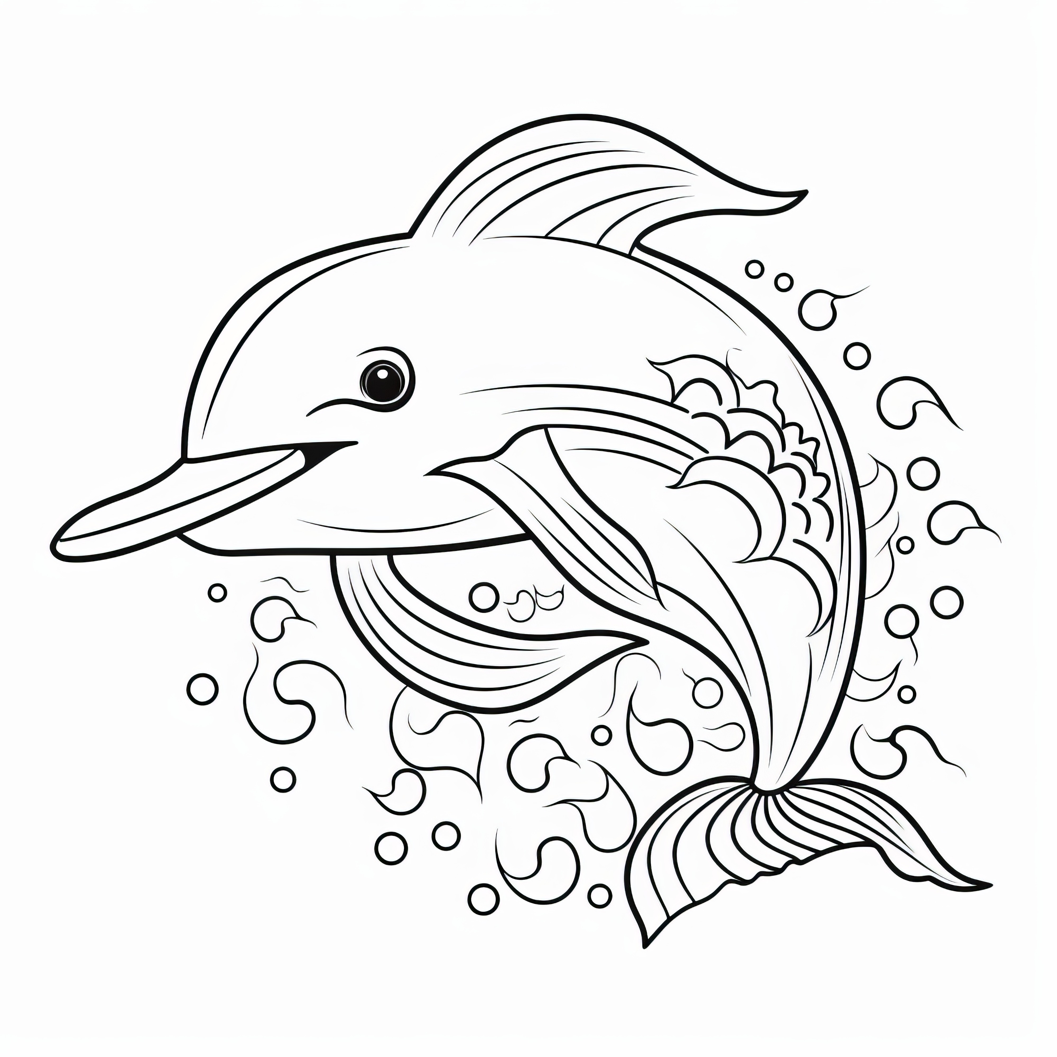 Dolphin amical : Ton aventure créative coloriage (gratuit)